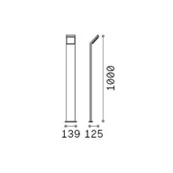 Lampy ogrodowe - Ideallux Ideal Lux Słupek oświetleniowy LED Styl czarny, wysokość 100 cm 3000 K - miniaturka - grafika 1