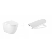 Miski WC - ROCA A346688000 + A801E20002 ONA Miska WC podwieszana 48cm Compacto Rimless + Deska WC Compacto Duroplast - miniaturka - grafika 1
