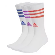 Skarpetki damskie - Skarpety adidas Team Unisex Dziecko, biały/półlucid niebieski/fioletowy wybuch/jasny czerwony, M - miniaturka - grafika 1
