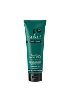 Sukin Super Greens, detoksykujący scrub do twarzy, 125 ml - Peelingi i scruby do twarzy - miniaturka - grafika 1