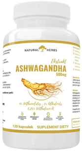 AltoPharma, Ashwagandha Ekstrakt 500mg 9% WITANOLIDÓW Żeń Szeń Indyjski, 120 kaps. - Witaminy i minerały - miniaturka - grafika 1