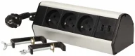 Gniazdka elektryczne - Gniazdo meblowe Orno FS-5 3 gniazda + 2 USB - miniaturka - grafika 1