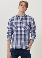 Koszule męskie - Lee Clean Western Shirt Męska Koszula Materiałowa Navy L644Kj35-M - miniaturka - grafika 1