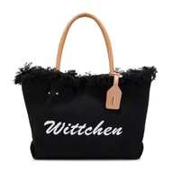 Torebki damskie - Torebka shopperka z plecionki duża z frędzlami - miniaturka - grafika 1