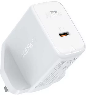 Acefast ładowarka sieciowa GaN (wtyczka UK) USB Typ C 30W, Power Delivery, PPS, Q3 3.0, AFC, FCP biały (A24 UK white) - Ładowarki do telefonów - miniaturka - grafika 1