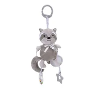 Zabawki sensoryczne - Multifunkcyjna Pluszowa Zabawka Sensoryczna  Grzechotka Lusterko Dzwoneczki Szop - miniaturka - grafika 1