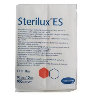 Hartmann Kompresy niejałowe sterilux es 10 x 10 cm 8-warstwowe 17-nitkowe x 100 szt - Apteczki i materiały opatrunkowe - miniaturka - grafika 1