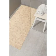 Maty antypoślizgowe - Mata łazienkowa Premium PCV 45 x 65 cm ciemny beżowy - miniaturka - grafika 1