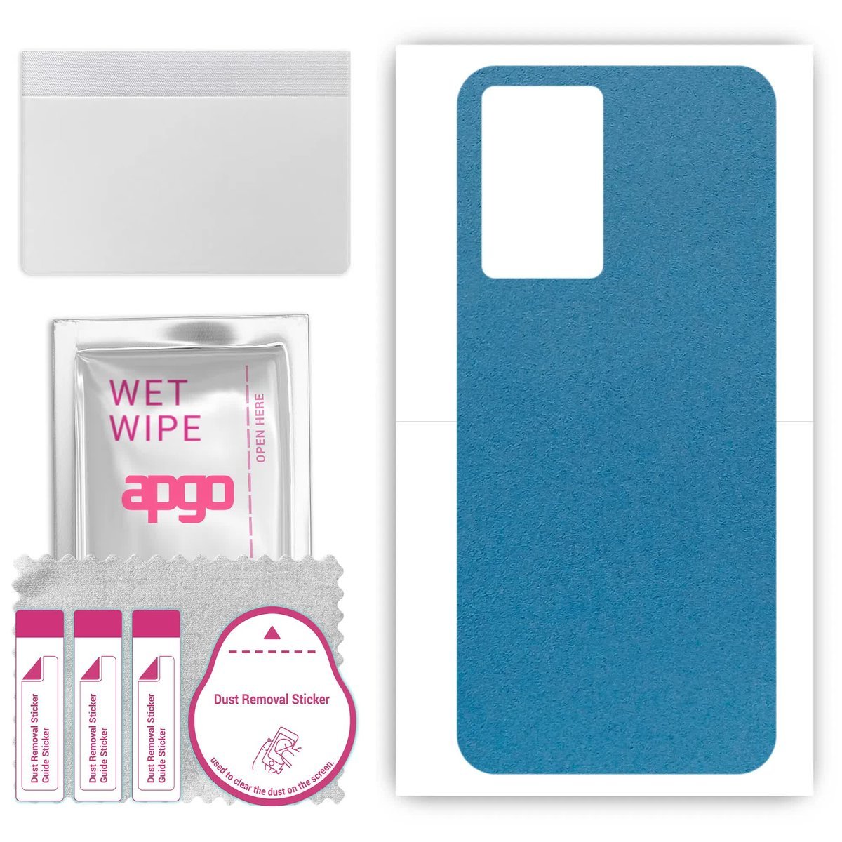 Folia naklejka skórka strukturalna na TYŁ Zamsz do Oppo A57s - Zamsz Niebieski - apgo SKINS