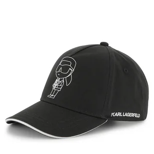 Czapka z daszkiem KARL LAGERFELD Z30396 Czarny - Czapki dla dzieci - miniaturka - grafika 1