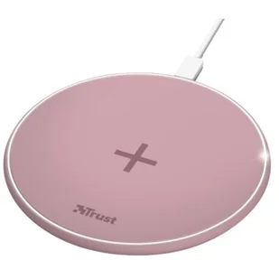 Trust Ładowarka indukcyjna Qylo Fast Wireless Charging Pad 7.5/10W Różowy - Ładowarki do telefonów - miniaturka - grafika 1