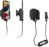 Uchwyty samochodowe do telefonów - Uchwyt do Apple iPhone 13 mini z wbudowanym kablem USB oraz ładowarką samochodową - miniaturka - grafika 1