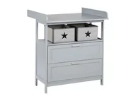 Komody dla dzieci - Roba Komoda do przewijania „Hamburg” z nakładką do przewijania 2 szuflady Taupe - miniaturka - grafika 1