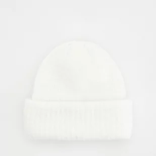 Reserved - Czapka beanie - Kremowy - Czapki damskie - miniaturka - grafika 1