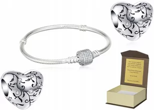 Bransoletka srebrna 19 cm CHARMS + B116 - Bransoletki - miniaturka - grafika 1