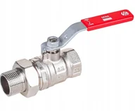 Akcesoria grzewcze - Zawór kulowy prosty półśrubunek 1/2GW-3/4GZ dźwignia Inox SENA VA30 - miniaturka - grafika 1