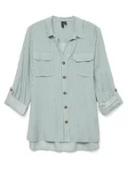 Bluzki damskie - Vero Moda Koszula w kolorze zielonym - miniaturka - grafika 1
