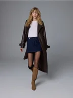 Kozaki damskie - Reserved - Zamszowe kozaki na szpilce - brązowy - miniaturka - grafika 1