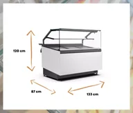 Szafy i witryny chłodnicze - Lada cukiernicza DALIA NEUTRALNA 1330 CEBEA - miniaturka - grafika 1