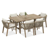 Meble ogrodowe - Zestaw mebli jadalnianych do ogrodu MARIGOLD 6+1 dining - FURRORE - miniaturka - grafika 1