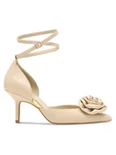 Czółenka - Eva Minge Szpilki ROSE-V1520-15 Beżowy - miniaturka - grafika 1