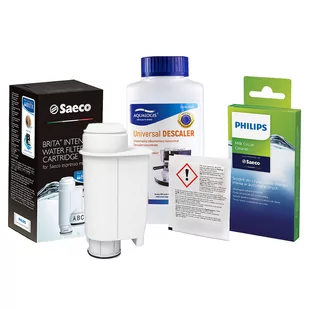 Zestaw Philips - Filtr Philips Intenza+ CA6702, Uniwersalny Odkamieniacz 250ml, Philips CA6705/10 Środek do Obiegu Mleka - Akcesoria i części do ekspresów do kawy - miniaturka - grafika 1