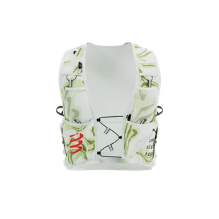 COMPRESSPORT Plecak do biegania ULTRUN EVO 10 PACK sugar/green camo + 2x soft flask - Plecaki - miniaturka - grafika 1