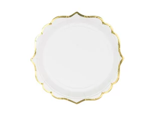PartyDeco "Talerzyki, biały, 18,5 cm (1 karton / 25 op.) (1 op. / 6 szt.)" TPP30-008-KARTON [13991857] - Pamiątka Chrztu Świętego - miniaturka - grafika 1