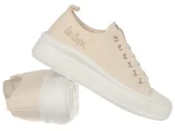Trampki damskie - Buty Damskie Lee Cooper LCW-24-44-2464L Beżowe Trampki na platformie - miniaturka - grafika 1