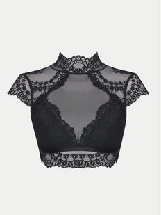 Hunkemöller Biustonosz top Daisy 205499 Czarny - Koszulki sportowe damskie - miniaturka - grafika 1