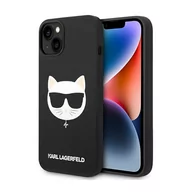 Etui i futerały do telefonów - Karl Lagerfeld Etui do iPhone 14 6,1" hardcase czarny/black Silicone Choupette Head Magsafe - miniaturka - grafika 1