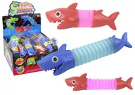 Figurki dla dzieci - Rekin Do Rozciągania Antystresowy Świecący Pop Tube LED - miniaturka - grafika 1