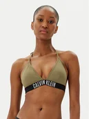 Stroje kąpielowe - Calvin Klein Swimwear Góra od bikini KW0KW02854 Zielony - miniaturka - grafika 1