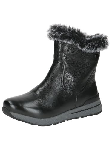 Caprice Damskie ciepłe buty 9-26411-43, modne kozaki, Black Nappa, 37 EU szerokie, Czarna papka, 37 EU Weit
