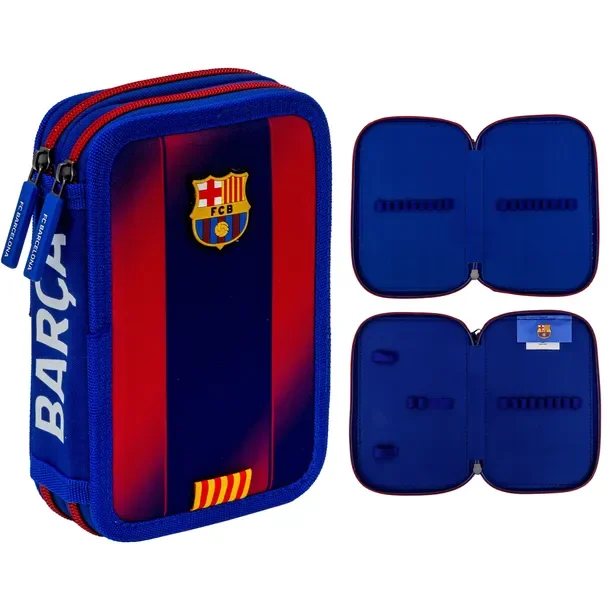 Piórnik rozkładany podwójny FC Barcelona bez wyposażenia