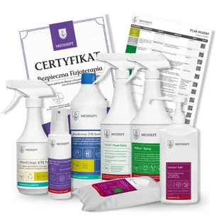 Zestaw produktów Medisept x Med Store - Pakiet Fizjoterapeuty z certyfikatem Bezpieczna Fizjoterapia - Dezynfekcja Zestaw produktów Medisept x Med Store - Pakiet Fizjoterapeuty z certyfikatem Bezpieczna Fizjoterapia - Dezynfekcja - miniaturka - grafika 1
