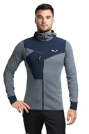 Bluzy męskie - Salewa Bluza trekkingowa męska Puez 2 Dry LS Hood Full Zip Tee granatowa 54_XXL - miniaturka - grafika 1