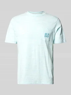 T-shirt z wyhaftowanym motywem model ‘UEFFI’ - Koszulki męskie - miniaturka - grafika 1