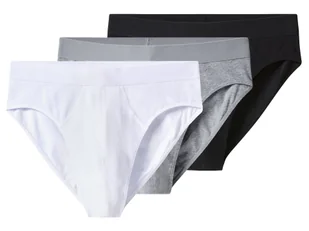 esmara Men Majtki slipy męskie z bawełną, 3 pary (Czarny/ szary/ biały, 5/M) - Majtki męskie esmara Men Majtki slipy męskie z bawełną, 3 pary (Czarny/ szary/ biały, 5/M) - Majtki męskie - miniaturka - grafika 1