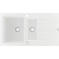 Zlewozmywaki - Mexen Matias zlewozmywak granitowy 1,5-komorowy z krótkim ociekaczem 900 x 505 mm, biały - 6502901505-20 - miniaturka - grafika 1