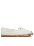 Espadryle damskie - Tommy Hilfiger Espadryle Flag Canvas Espadrille FW0FW08541 Écru - miniaturka - grafika 1