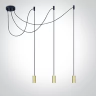 Lampy sufitowe - Irini lampa wisząca czarno mosiężna 63124B/BBS OneLight - miniaturka - grafika 1