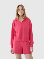 Bluzy damskie - 4F Bluza damska dresowa rozpinana z modalem 4FWSS25TSWSF1577-54S Różowy Roz. XS - miniaturka - grafika 1