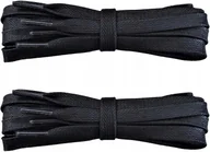 Akcesoria obuwnicze - Czarne Sznurowadła 8 Mm Woskowane Płaskie 120 Cm - miniaturka - grafika 1