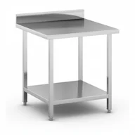 Stoły warsztatowe - B2B Partner Stół roboczy ze stali nierdzewnej z półką, 800 x 800 x 850 mm WT-C100801 - miniaturka - grafika 1