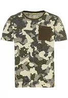 Koszulki męskie - camel active T-shirt męski, khaki, XL - miniaturka - grafika 1