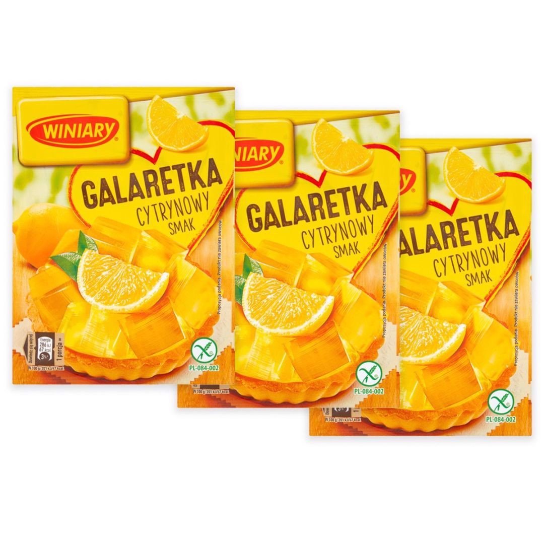 Winiary Galaretka cytrynowy smak 71 g x 3 sztuk