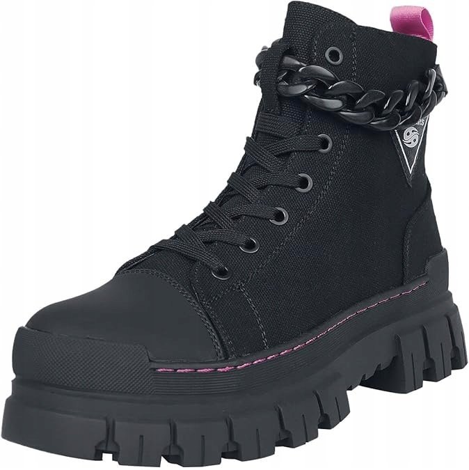 Buty damskie Dockers by Gerli Trapery czarne Suwak Gruba Podeszwa EU 41