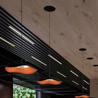 Lampy sufitowe - Bover Lampa wisząca Valentina S24, możliwość ściemniania, czarny, salon / jadalnia, aluminium, design - miniaturka - grafika 1