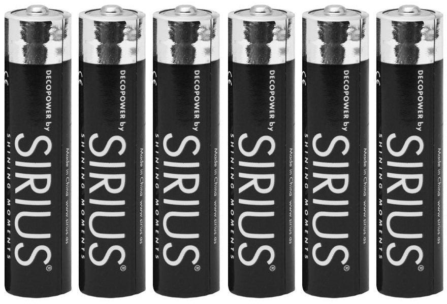 Sirius DecoPower AAA Batteri - 6 stk